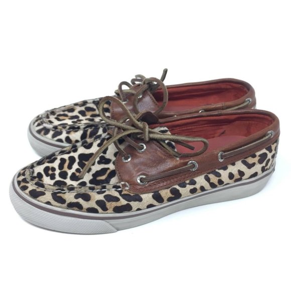 Sperry Shoes - Sperry Bahama Pony Hair Leopard 6.5 M Boat Shoe